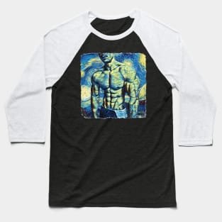 The Fitness Freak Van Gogh Style Baseball T-Shirt